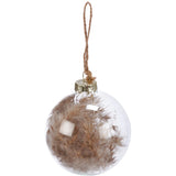 Glass Bulb Hanging Christmas Ornament - Pampas Grass 3.5 In Primitives by Kathy Pampas Grass