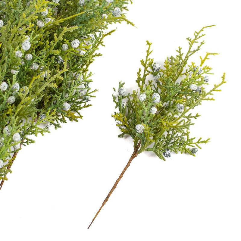 Set of 12 Artificial Weatherproof 10-1/4" Oregon Juniper Sprays Green Plant