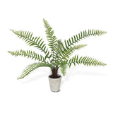 Flat Fern Potted Artificial Plant Decorative Home Decor Green Green Plant
