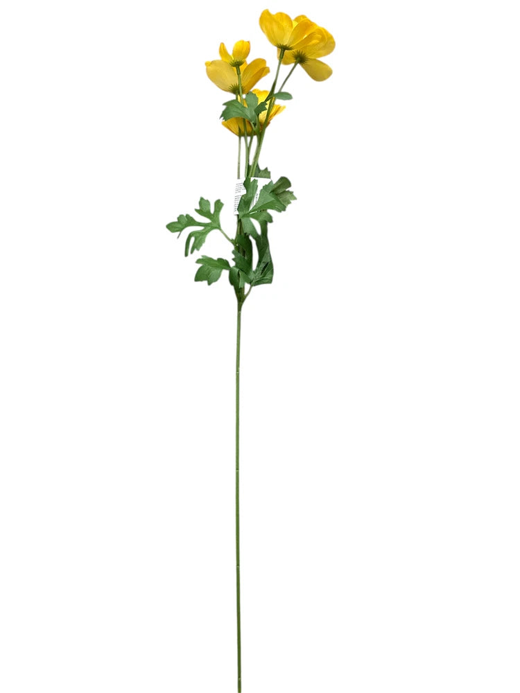 New IKEA SMYCKA Artificial Flower Ranunculus/Yellow 63 cm (24 _ ") 506.060.54 Ranunculus