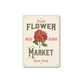 Flower Market Sign, Hydrangea Sign, Flower Lover Metal Wall Decor - Aluminum Hydrangea
