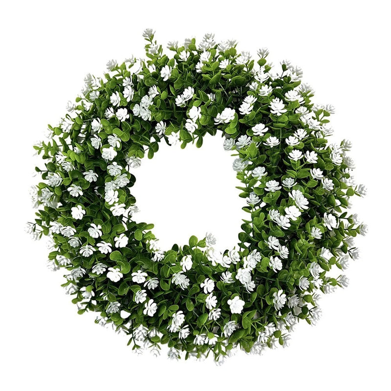 Spring Summer Wreath For Front Door Colorful Artificial Wreath Sping Home Decor Green Plant