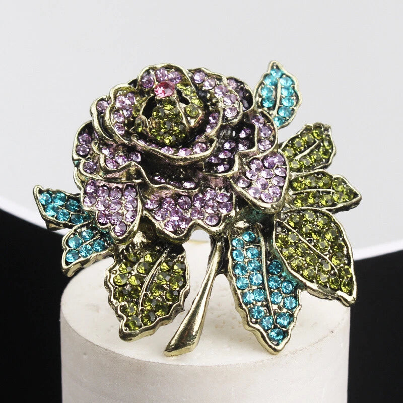 Vintage Luxury Personality Creativity Peony Flowers Delicate Versatile Brooches Peony