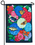 Hydrangea Happiness Waffle Fabric Garden Flag Hydrangea