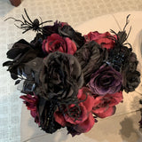 Ashland Halloween Red Black Purple Roses Peony Elegant Floral Bouquet 10Ó Peony