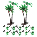 15 Pcs Miniature Palm Trees Toy Coconut Ornament Artificial Tropical Plants Green Plant