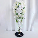 Wedding Bouquet for Bride Bridesmaid Cascading Bouquet Realistic Silk Flower 27 Bouquet