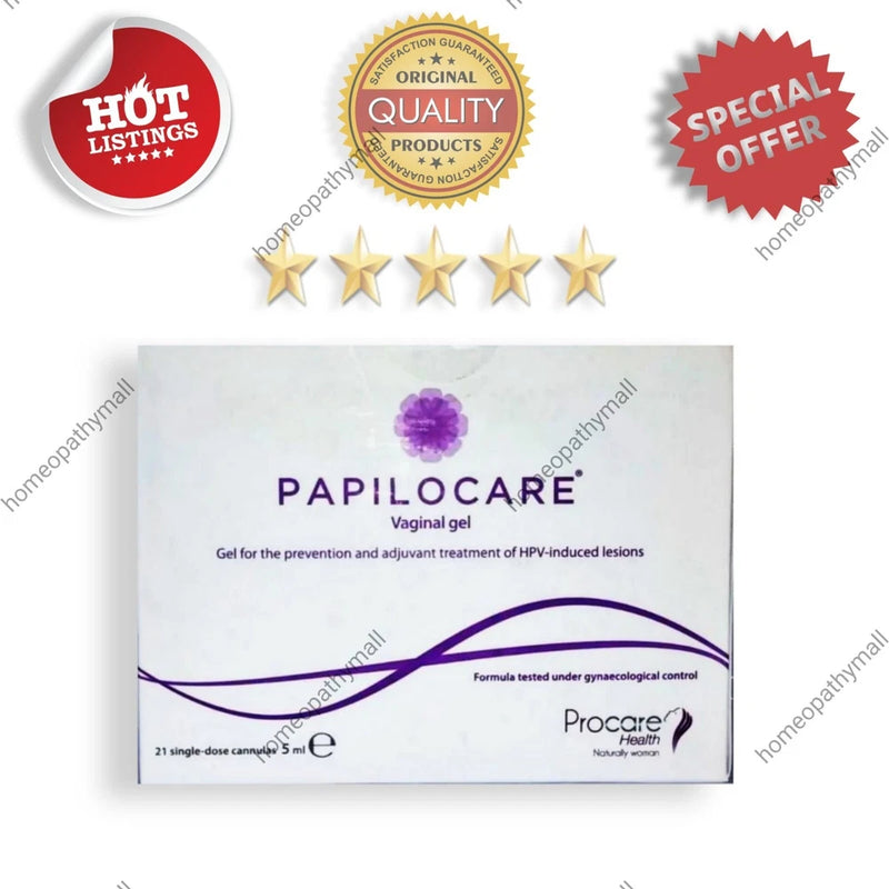 Papilocare vaginal gel box, 21 single-dose canulas, 5 ml each