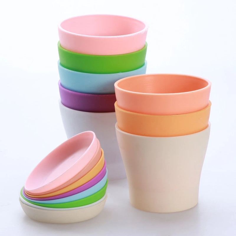 8 PCS Household Plastic Flower Pots Succulent Garden Balcony Planter Garden Plants