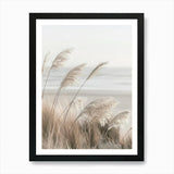 Pampas Grass At The Coast Art Print Framed Wall Art Poster Canvas Print Picture Pampas Grass