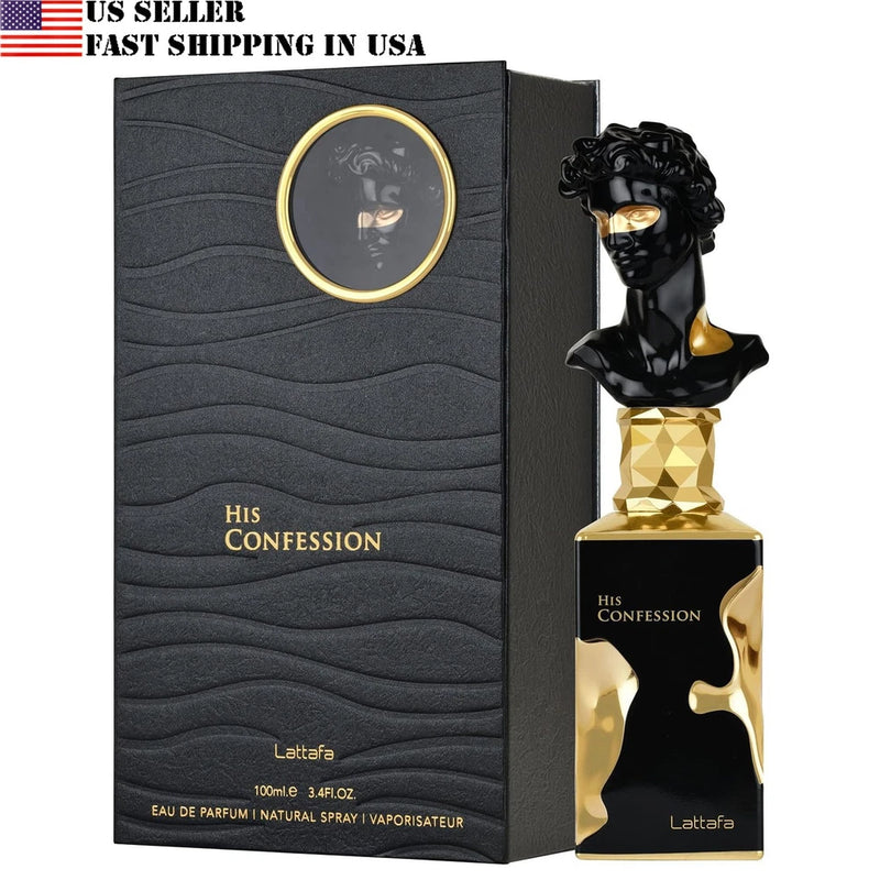 His Confession by Lattafa 3.4 oz EDP Cologne Men New in Box EDP