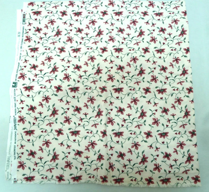 Waverly Fabric Flowerpatch Old Favorite Collection Country Floral Cotton 48x100" Flowering Plants