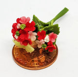 Dolls House Red Hydrangea Flowers x 2 Garden 1:12 Scale Miniature tumdee Hydrangea