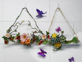 Artificial Flowers Succulents Hydrangea Wall Hanging With Butterfly Home (#121B) Hydrangea