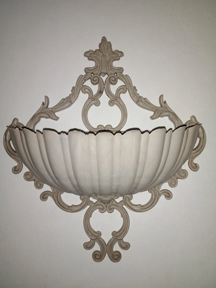 New Plastic Wall Hanging Flower Pot Latest design Garden, balcony,frence( White) Garden Plants