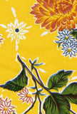 Oilcloth Fabric Classic Mums Yellow Pattern Sold in Yard or Bolt Flowering Plants