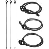 6-Pack Adjustable Plant Ties, 18 Inch Silicone Multi-Function Garden Tie [Black] Garden Plants