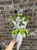 Handmade Pipecleaner Wedding Bouquet & Buttonhole Ð Lily of the Valley Set Bouquet