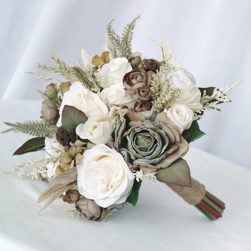 Elegant Wedding Bride Bouquet Wedding Throw Bouquet Photo Props for Graduation Bouquet