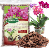 Orchid Bark Potting Mix,Premium Orchid Potting Mixture of Pine Bark and Perlite, Orchids