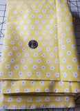 3 Yds Yellow Background White Daisy Blooms Fabric Daisies