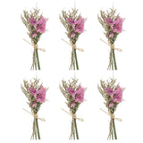 6 Pcs Mini Forget-me-not Dried Flower Bouquet Baby's Breath Boho DIY Gift Pink Dried Flower