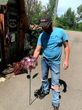 Metal Garden Hydrangea Flower Solar Light Stake 42 inch tall Hydrangea