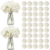 HOT/ Artificial Flowers,105 pcs Real Looking White Silk Fake Hydrangea Bulk,Whi Hydrangea