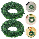 5 Pcs Realistic Artificial Vines Garland Green Leaves Plants Branch Green Plant