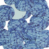 Round Sequin 1.5" Purple Hydrangea Floral Flower Opaque Hydrangea