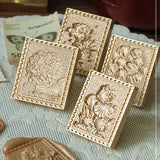 Brass Embossed Vintage Wax Seal Stamp Endless Summer Iris Flower INS Decoration Lily