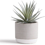 Artificial Plant | 8" Fake Plant | Artificial Succulent in Pot | Fake Succulent Green Plant