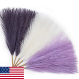 Serwalin 6x 17" Artificial Pampas Grass Purple Lavender White Wedding Decor Pampas Grass
