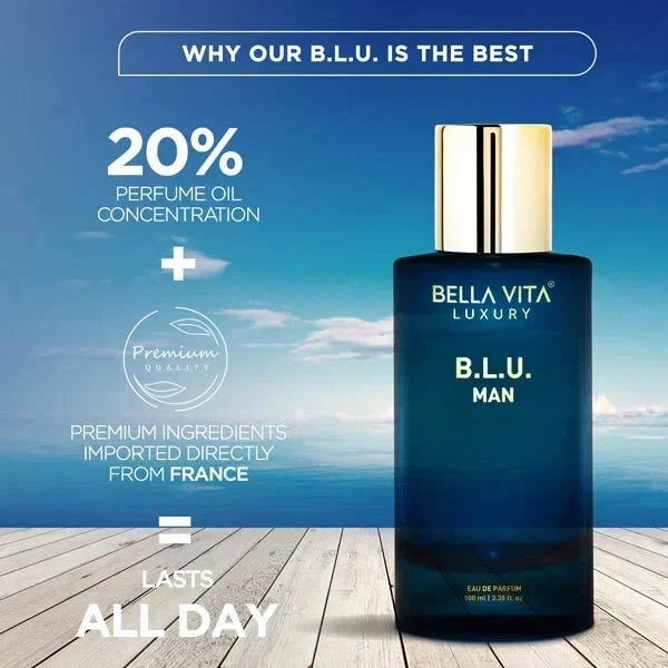 Bella Vita Luxury COLLECTION BLU Man EAU DE Perfume Long Lasting EDP
