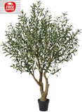 Olive Tree Artificial Indoor 6Ft - UV Resistant Large Fake Plants Realistic Faux Green Plant