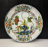 Faenza Blue Carnation Garofano Salad Dessert Plate 7" Signed CCM Vintage Carnation