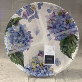 Set 4 HYDRANGEA 10.5Ó Melamine Dinner Plates Farmhouse Rachel Ashwell NEW Blue Hydrangea