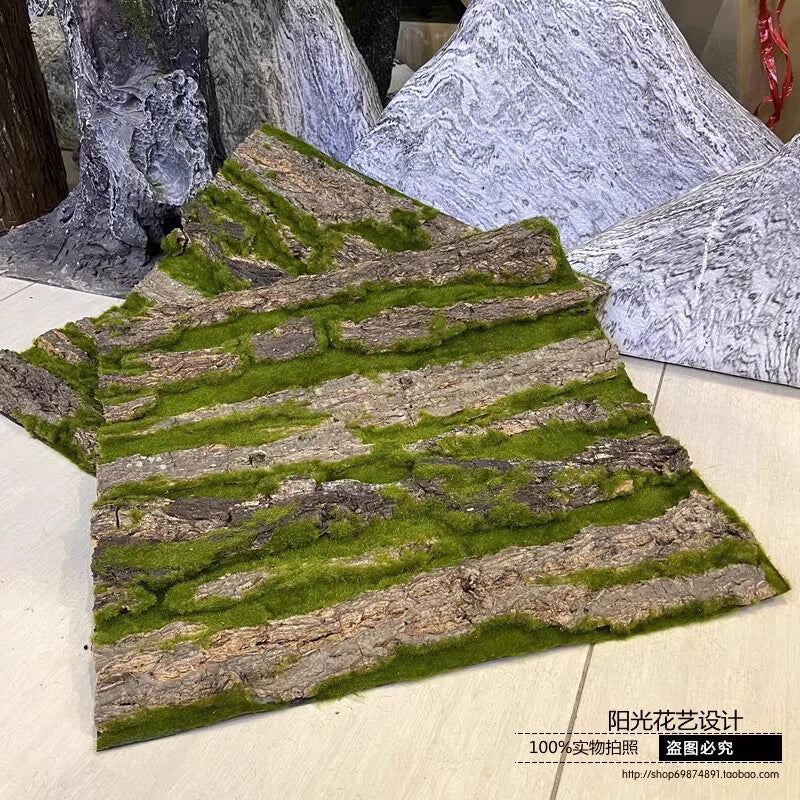 Artificial Lawn bark Moss Grass Wall Green Plants Lawn Garden Landscape Decor Green Plant