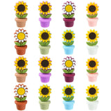 16x Sunflower Pot Silicone Beads Focal Bead for Bracelet Necklace Jewelry Making Sunflower