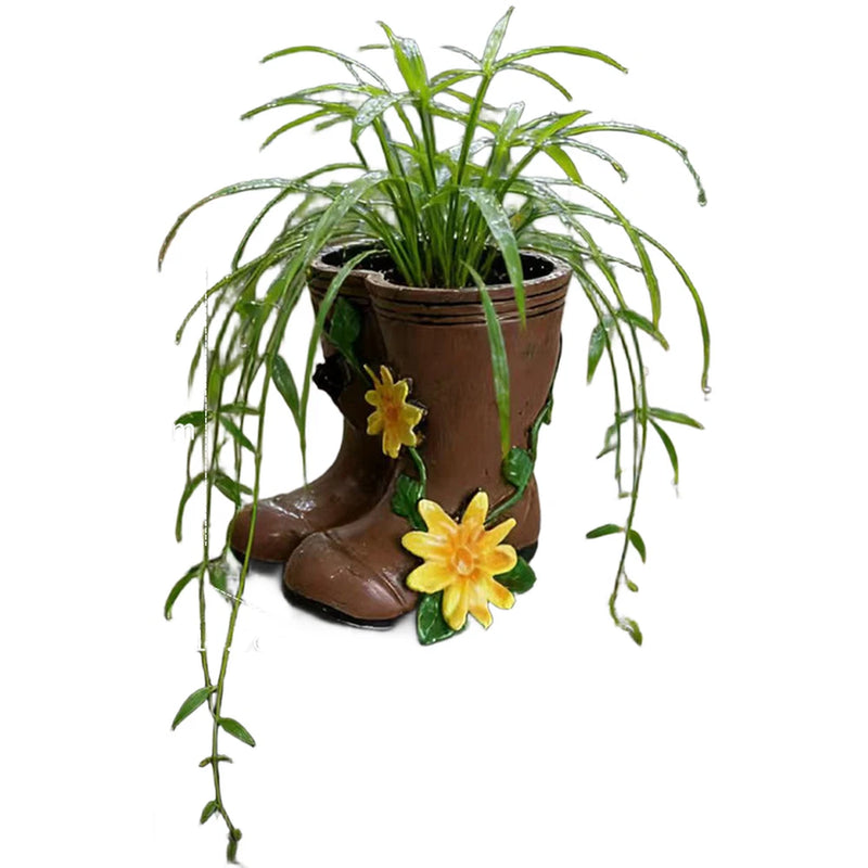 Decorative Accent Garden Decoration Boot Flower Pot Creative Rain Boot Design Garden Plants