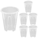 6Pcs Clear Orchid Pots Slotted Planter Flowerpot Gardening Plant Container Garden Plants