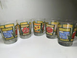 Vintage Garden Seeds Floral Tumblers Marigold Carnation Gardening set of 5 Carnation