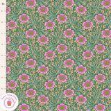 TILDA HIBERNATION 100537 Winterrose Sage Quilt Fabric TONE FINNANGER Flowering Plants