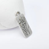 2  Lily Charms, Flower Earring Charm, Floral Dangle Charms 28x10mm G36689 Lily