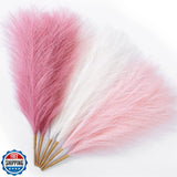 Serwalin Pampas Grass Pink Decor 17.7 Inch 6pcs, Faux Pampas Gras Pampas Grass