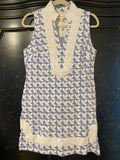 $198 SAIL to SABLE Sleeveless Classic Tunic | Hydrangea Leaf Print | Small Hydrangea