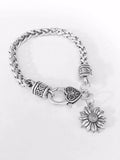 Daisy Sunflower Charm Bracelet Flower Friend Sister Mom Mother's Day Jewelry Sunflower