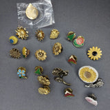 Flowers Trees Sunflowers Hat Jacket Lapel Pin Pins Lot 25 Pieces Flower Tree Sun Sunflower
