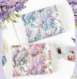 Watercolor Hydrangea Flower patterned Fabric made in Korea by the Half Yard Hydrangea