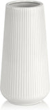 White Ceramic Vase, Small Cute Flower Vase for Pampas Grass, Dining/ Bedroom Pampas Grass